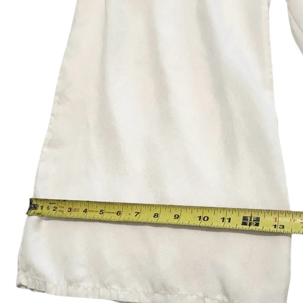 Bryn Walker 100% Linen Pull On Crop Wide Leg OSCA Pant Ivory Womens M Casual USA - Picture 11 of 14